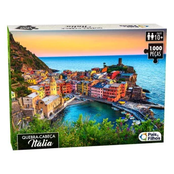 Quebra-Cabeça - 1000 Peças - Cinque Terre - Itália - Pais e Filhos