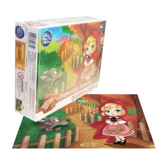 Quebra-Cabeça Infantil - 80 Peças - Chapeuzinho Vermelho - Pais e Filhos