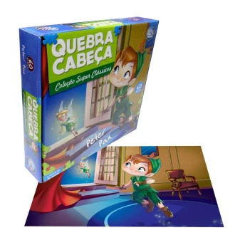 Quebra Cabeça Peter Pan - 60 Peças - Pais e Filhos 