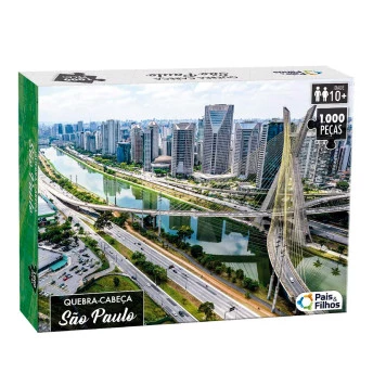 Quebra-Cabeça - 1000 Peças - São Paulo - Brasil - Pais e Filhos