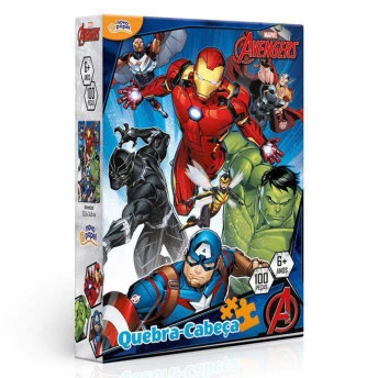 Quebra-Cabeça - 100 Peças - Marvel - Avengers - Toyster