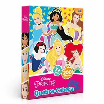 Quebra-Cabeça - 200 Peças - Princesas Disney - Toyster