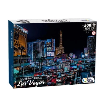 Quebra-Cabeça - 500 Peças - Las Vegas - EUA - Pais e Filhos 