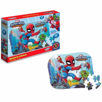 Quebra-Cabeça - 60 Peças - Madeira - Marvel - Super Hero Adventures - Xalingo
