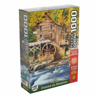 Quebra-Cabeça - Puzzle - 1000 peças - Outono na América - Grow