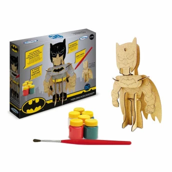 Quebra-Cabeça 3D - 18 Peças - DC - Batman - Boneco de Pintura DIY - Xalingo