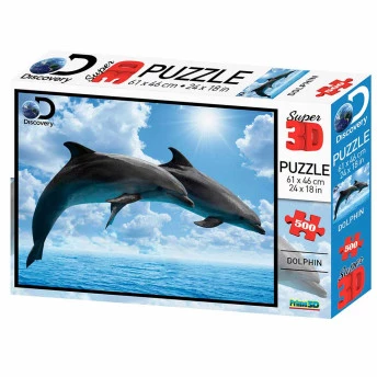 Quebra-Cabeça 3D - 500 peças - Golfinho - Multikids