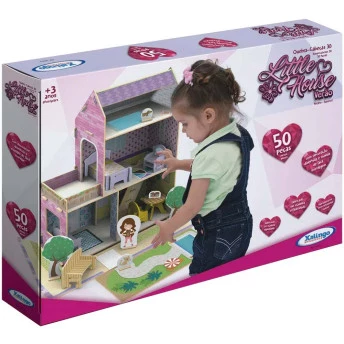 Cenário e Playset - Madeira - Casinha Little House Verão - Xalingo