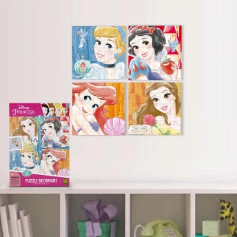 Quebra Cabeça 100 Peças - Puzzle Decorkids - Princesas Disney - Grow