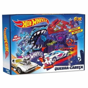 Quebra Cabeça 48 Peças - Hot Wheels - Fun Divirta-se