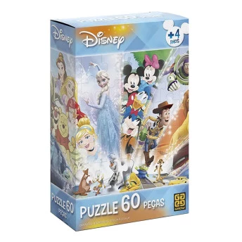 Quebra-Cabeça Infantil - Puzzle - 60 Peças - Disney - Grow
