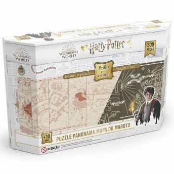Quebra Cabeça Panorâmico 500 Peças Harry Potter - Brilha no Escuro - Grow
