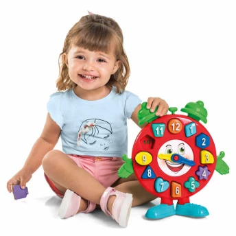 Relógio Educativo Infantil - Tá na Hora Didático - Colorido - TaTeTi