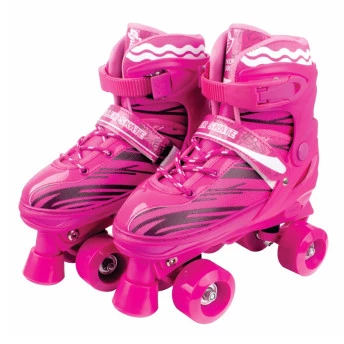 Patins Roller Skate 4 Rodas Ajustável Tam 34 à 37 Rosa - Fênix