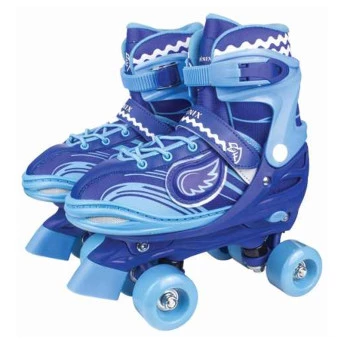 Patins Roller 4 Rodas Com Luz Ajustável Tam 34 A 37 - Fênix