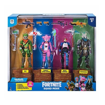 Pack Com 4 Personagens Fortnite Squad Mode - Sunny 