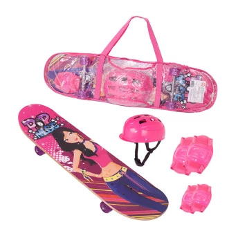 Skate com Acessórios Menina - Fênix