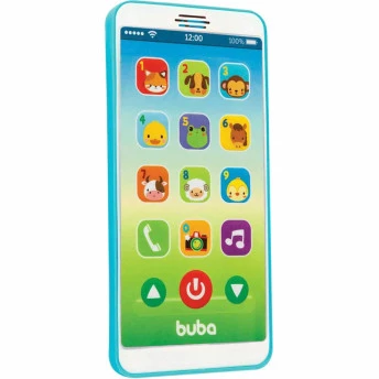 Telefone Infantil com Sons - Celular Baby Phone - Azul - Buba