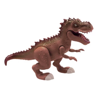 Figura Eletrônica - Tiranossauro Attack com Som e Luz - Marrom - Adijomar