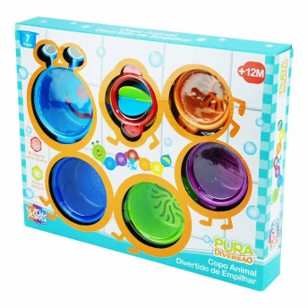 Torre de Empilhar - Pura Diversão - Copo Animal Divertido - Yes Toys
