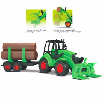 Trator com Carretinha - Agromak - Tora - Silmar 