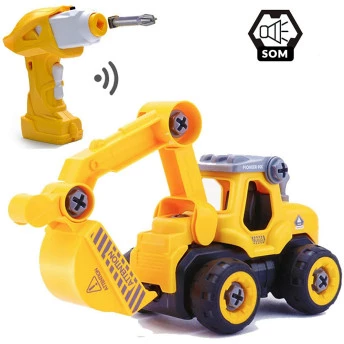 Trator de Controle Remoto - City Machine - Escavadeira - Multikids