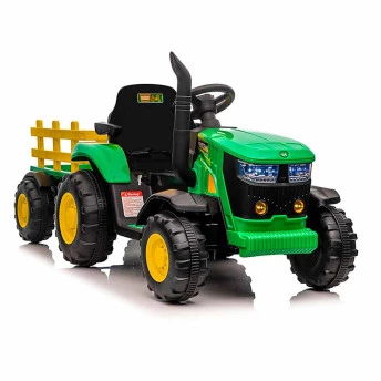 Trator Elétrico Infantil com Carreta - 12v - Verde - Zippy Toys
