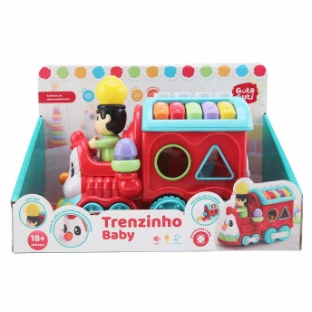 Trenzinho Baby - Bate e Volta - Luz e Som - Guta Guti - DM Toys