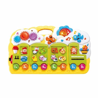Trenzinho Educativo Musical - Luzes e Sons - Colorido - DM Toys