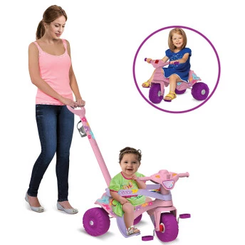 Triciclo Motoka Flower - Passeio & Pedal - Rosa - Bandeirante 1