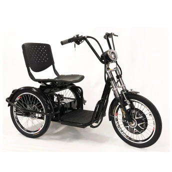 Triciclo Elétrico Lithium Freio a Disco com Ré Farol e Alarme Fox Preto - Duos Bike
