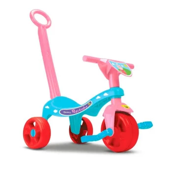 Triciclo Infantil com Haste Removível - Tchuco Pepitinha - Samba Toys