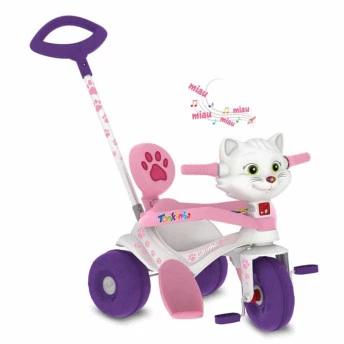 Triciclo Infantil - Passeio e Pedal - Tonkinha - Gatinha - Bandeirante