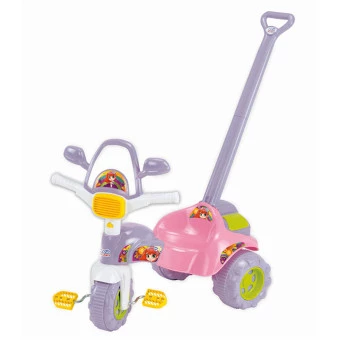 Triciclo Infantil com Haste - Tico-Tico Meg - Magic Toys
