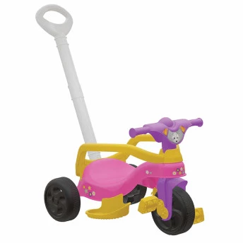 Triciclo Infantil Completo - Encantado - Rosa - Pais e Filhos