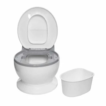 Troninho Infantil com Som - Vaso Sanitário - Cinza - Zippy