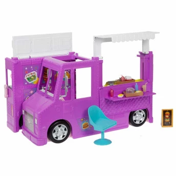 Veículo Barbie - Caminhão com Área Externa - Food Truck da Barbie - Mattel
