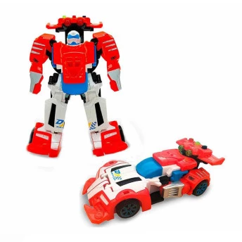 Veículo com Luz e Som - Auto Robótico - Carro Vira Robô - Vermelho - Toyng