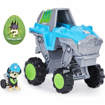 Veículo de Fricção e Figura - Dino Rescue - Deluxe - Patrulha Canina - Rex - Sunny