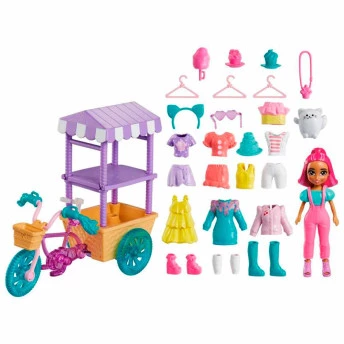 Veículo e Boneca - Polly Pocket - Bicicleta de Doces da Margot - Mattel