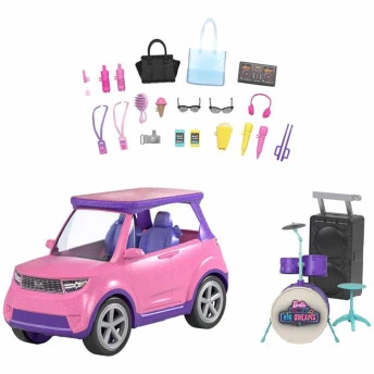 Veículo e Cenário - Barbie Big City Big Dreams - Carro e Palco - Mattel