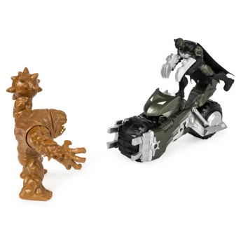 Veículo e Figuras - 10 cm - DC - Batmoto - Batman vs Clayface - Sunny