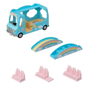 Veículo Roda Livre - Sylvanian Families - Ônibus Arco-Iris - Epoch Magia