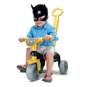 Triciclo Infantil com Haste Removível - Tchuco Heróis - Morceguinho - Samba Toys