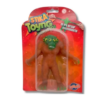 Figura de Apertar - 14 cm - Stika Monstros - Marrom - Toyng