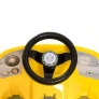Carrinho de Passeio e Pedal - 1300 Fouks Amarelo - Calesita com Haste Direcionável