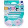 Kit 2 Chupeta - 100% Silicone - Dia e Noite - Lolly Kinddy - +6m - Rosa - Lolly