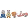 Figuras - Sylvanian Families - Conjunto Bicicleta Dupla - Irmã e Irmão Huskys - Epoch Magia