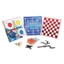Kit Jogos Clássicos - 5 em 1 - Dama - Ludo - Trilha - Dominó - Loto - Xalingo