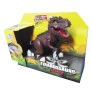 Figura Eletrônica - Tiranossauro Attack com Som e Luz - Marrom - Adijomar